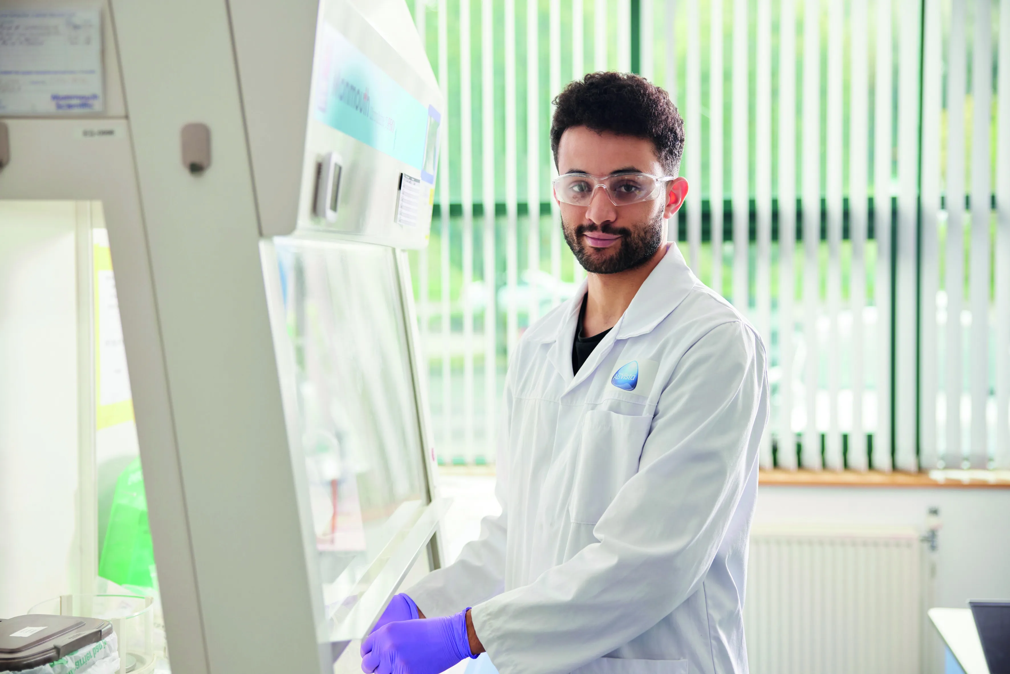 An AB Vista lab technician at our technology and innovation centre in Wales