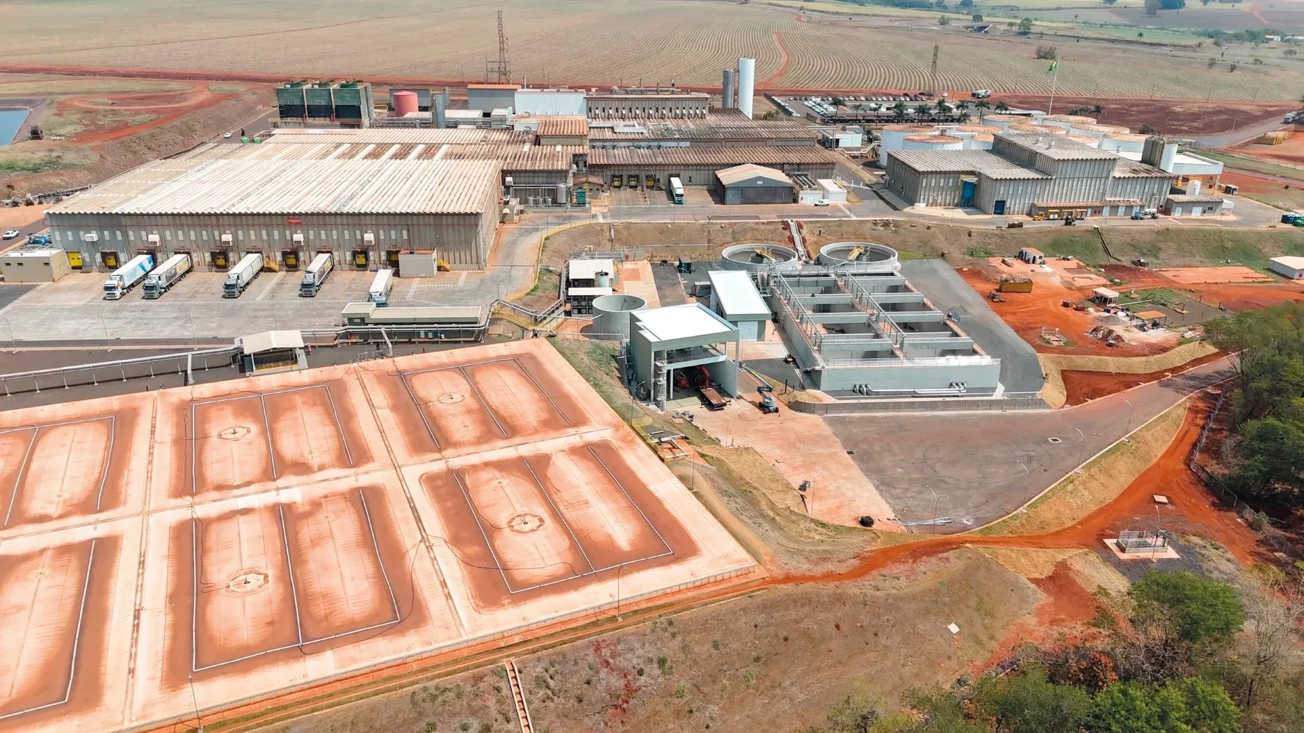 The waste water anaerobic digestion facility at AB Mauri's yeast plant in Pederneiras, Brazil