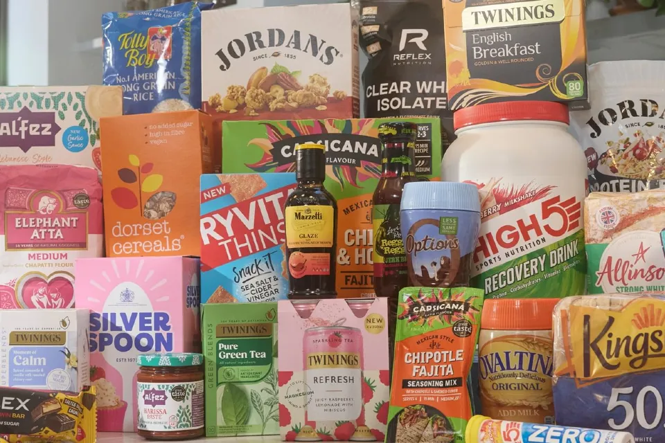 Pack shots of different ABF businesses' products on a kitchen countertop