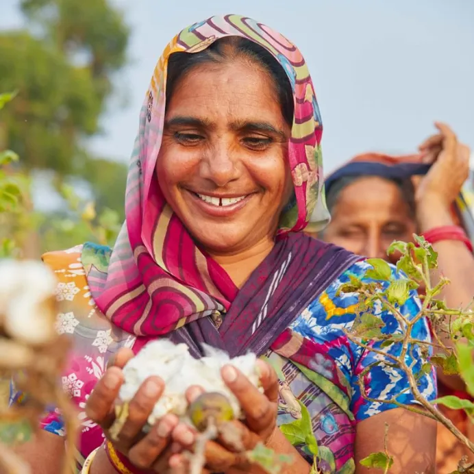 A Primark Cotton Project farmer.