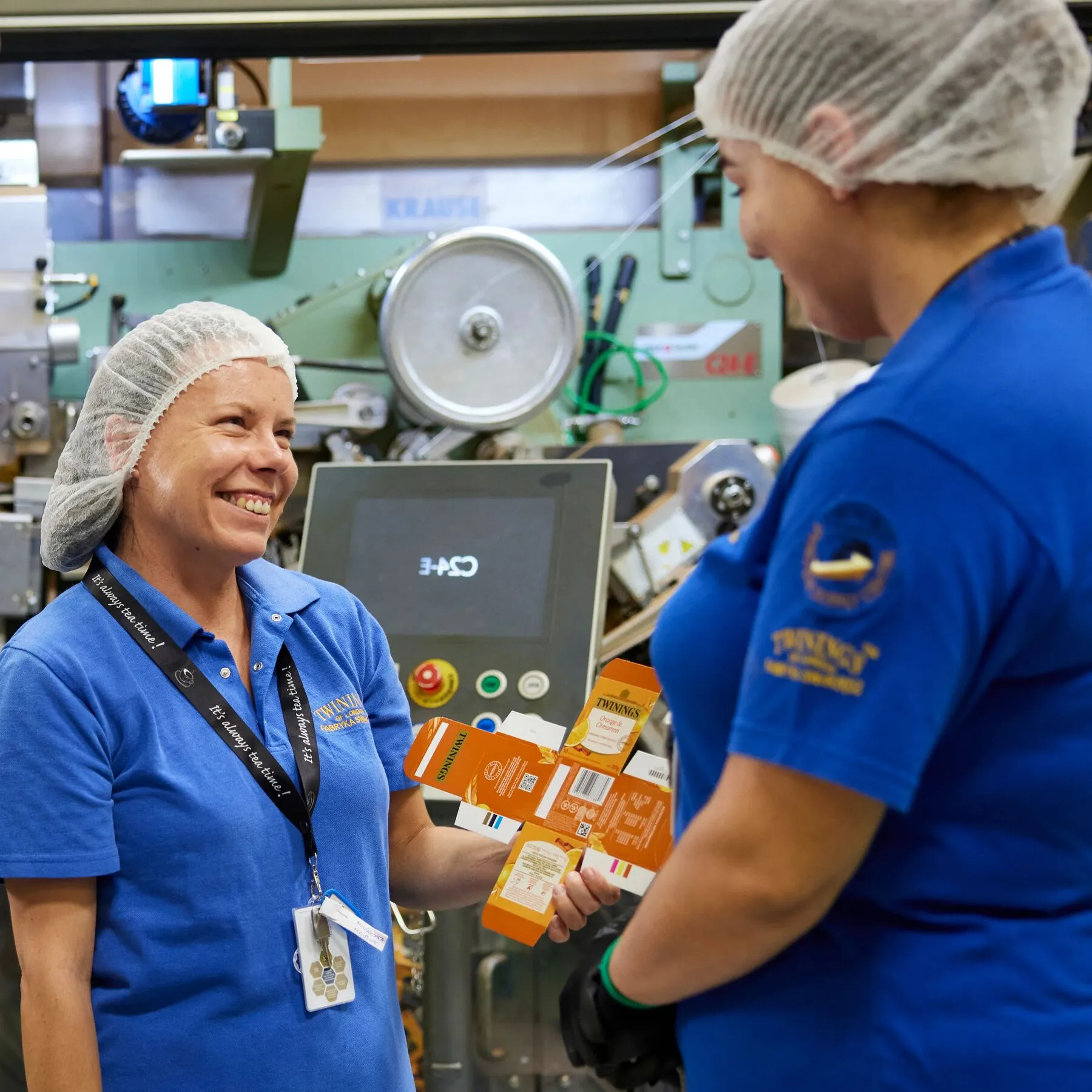 Production colleagues at Twinings's manufacturing facility in Swarzędz, Poland 