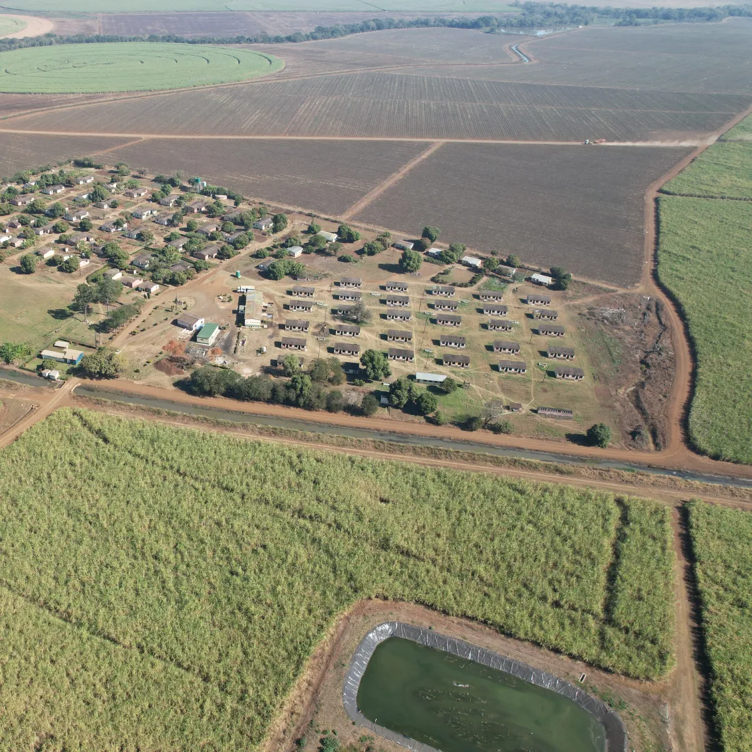 Employee housing on the Ubombo Sugar Estate in Eswatini