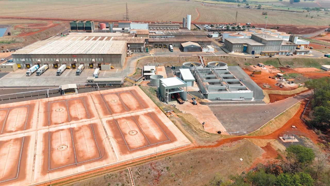 The waste water anaerobic digestion facility at AB Mauri's yeast plant in Pederneiras, Brazil
