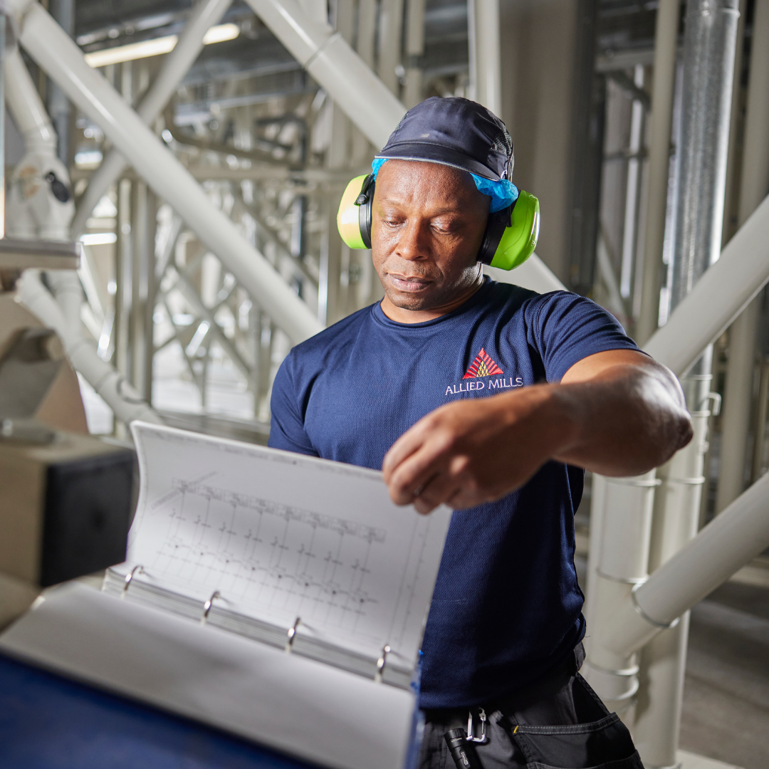 A senior engineer at Allied Mills, Manchester, UK