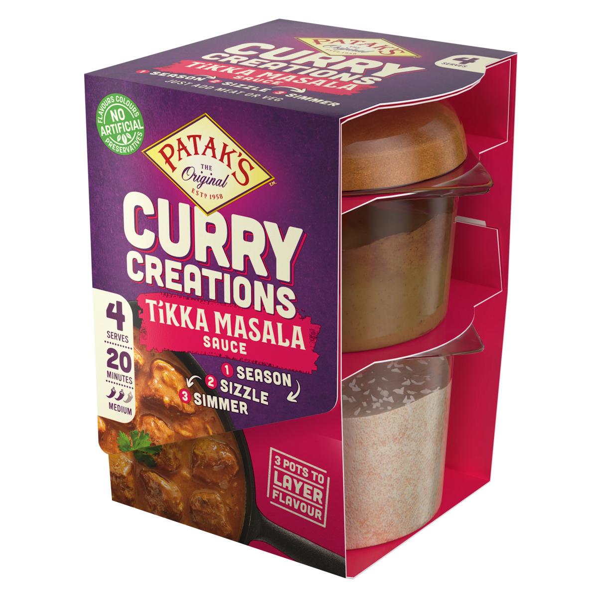 One of Patak's Curry Creations kits, which make it quick and easy to cook an Indian curry at home