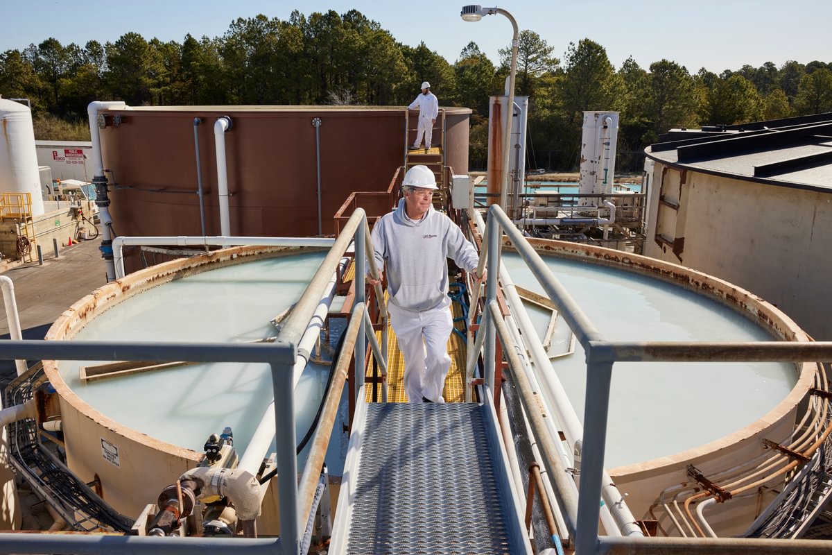 A wastewater treatment plant at SPI Pharma's manufacturing site in Lewes, Delaware, United States