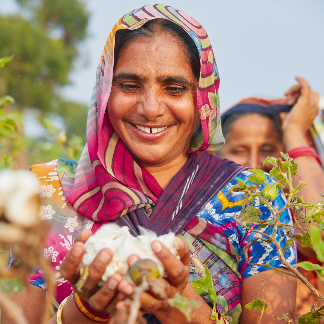 A cotton farmer from the Primark Cotton Project, India